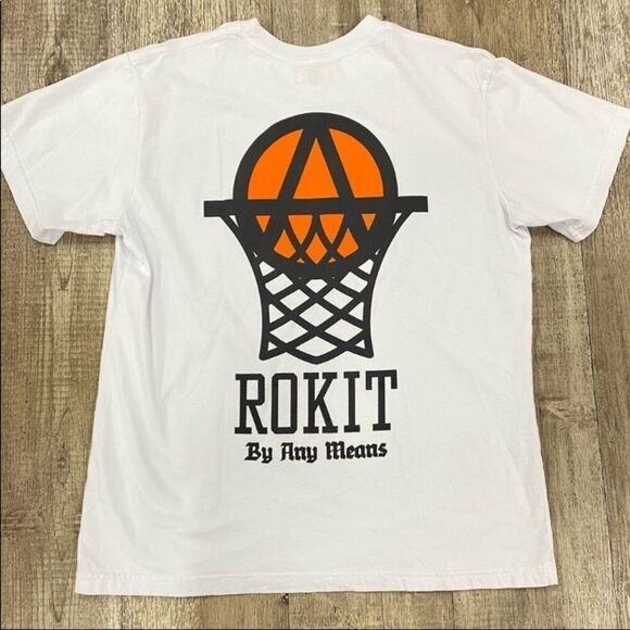Rokit No Pain No Game Tee In White - Picture 3 of 3